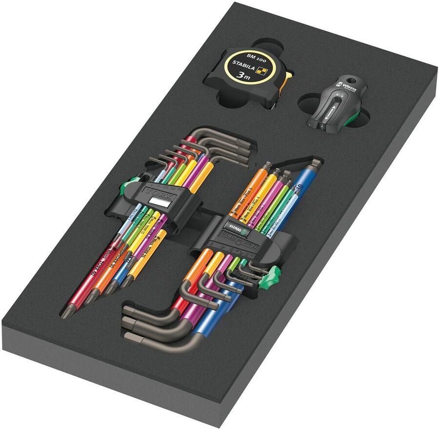 Wera 9740 Schuimrubberen inzetstuk met stiftsleutels Set 1 20-delig 05150140001