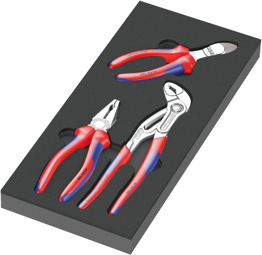 Wera 9780 Schuimrubberen inzetstuk met KNIPEX tangen Set 1 3-delig 05150180001