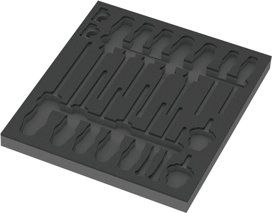 Wera 9810 Schuimrubberen inzetstuk voor schroevendraaiers Set 1 zonder gereedschap 344 x 30 x 392 mm 05137310001