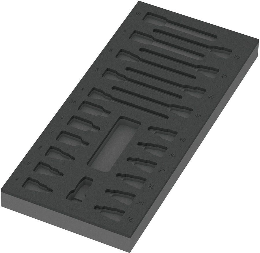 Wera 9823 Schuimrubberen inzetstuk voor Zyklop B 3 8" bitdoppen Set 1 zonder gereedschap 172 x 30 x 392 mm 05137323001