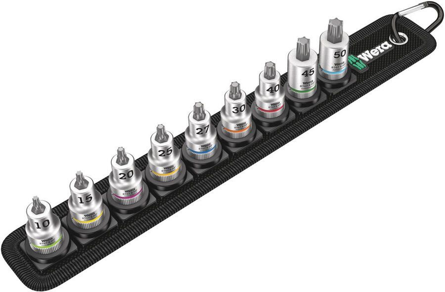 Wera Belt B 3 TORX HF Zyklop Bitdoppen set TORX met vasthoudfunctie 3 8" -aandrijving 9-delig 1 stuk(s) 05003972001