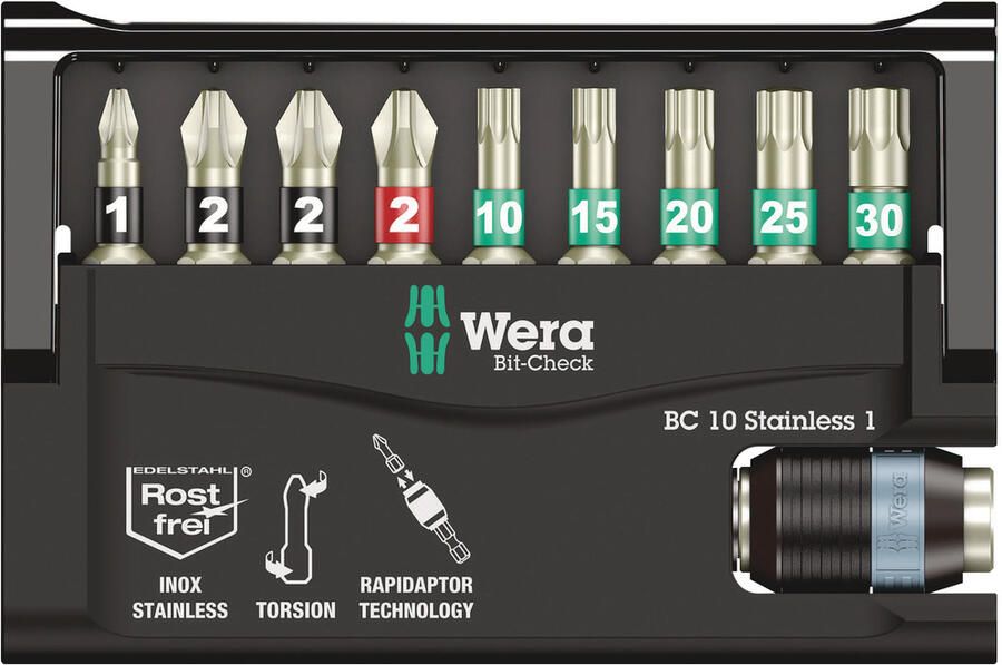 Wera Bit-Check 10 Stainless 1 SB 10 -delig 1 stuk(s) 05073630001