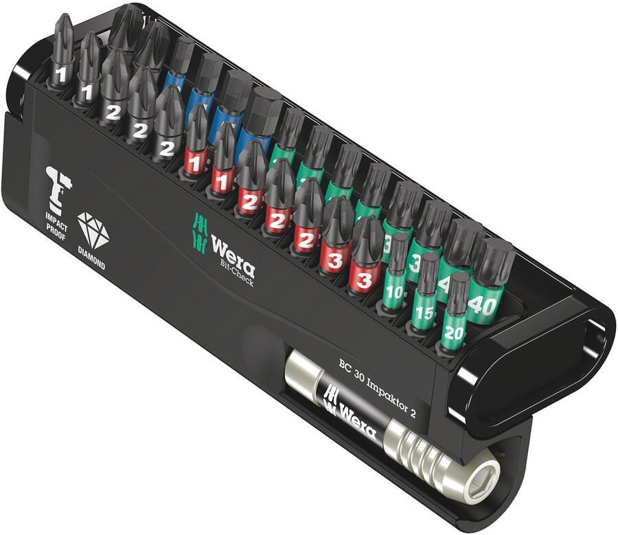 Wera Bit-Check 30 Impaktor 2 | 30 -delig | PH PZ TX HX 05057697001