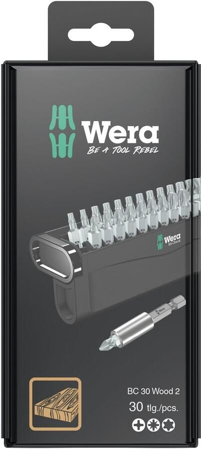Wera Bit-Check 30 Wood 2 SB 30-delig 05057438001