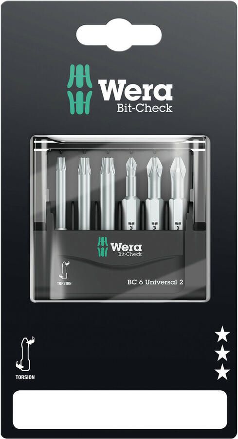 Wera Bit-Check 6 Universal 2 SB 6 -delig 1 stuk(s) 05073638001