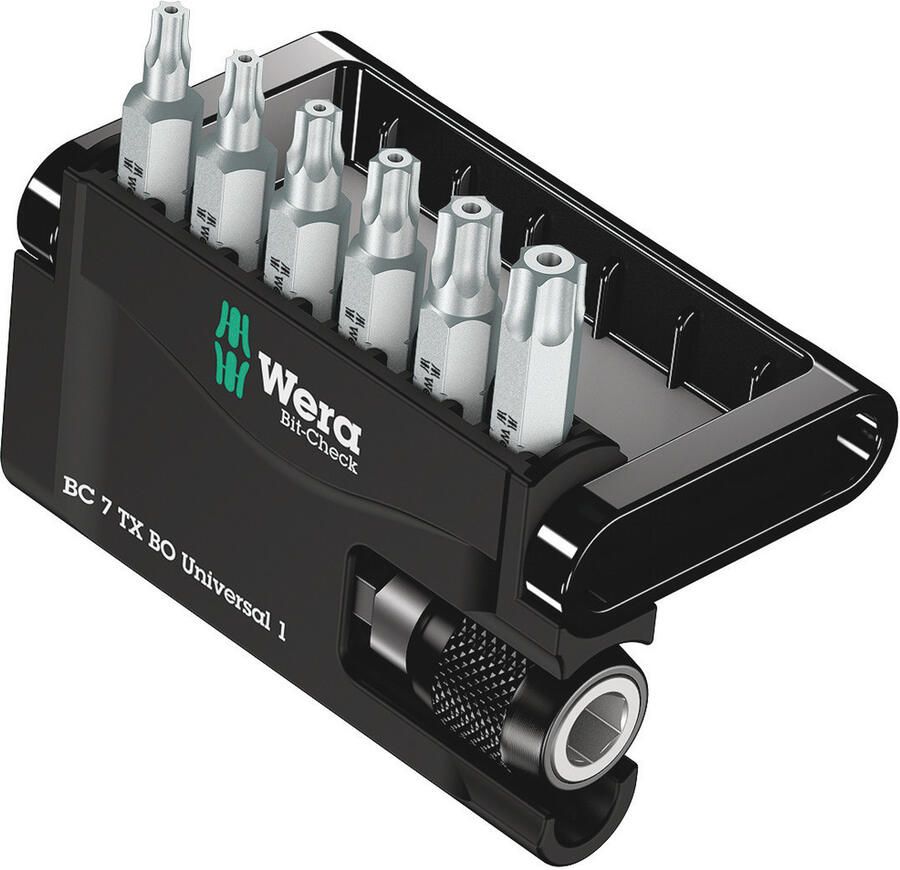 Mtools Wera BIT ASSORTIMENT BIT-CHECK 7 TX BO UNIVERSAL 1 7 -DELIG |