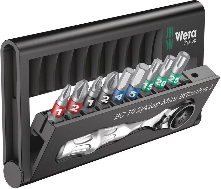 Wera Bitassortiment Bit-Check 10 Zyklop Mini BiTorsion 1 10-delig 1 stuk(s) 05057418001