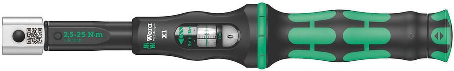 Wera Click-Torque X 1 draaimomentsleutel voor insteekgereedschappen 9 x 12 mm 2.55 25 Nm 1 stuk(s) 05075651001