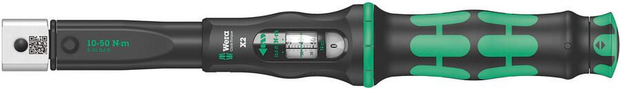 Wera Click-Torque X 2 draaimomentsleutel voor insteekgereedschappen 9 x 12 mm 10 50 Nm 1 stuk(s) 05075652001