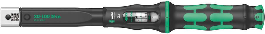 Wera Click-Torque X 3 draaimomentsleutel voor insteekgereedschappen 9 x 12 mm 20 100 Nm 1 stuk(s) 05075653001