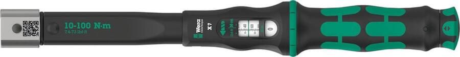 Wera Click-Torque X 7 draaimomentsleutel voor insteekgereedschappen 10-100 Nm 14x18 x 10-100 Nm 05075657001