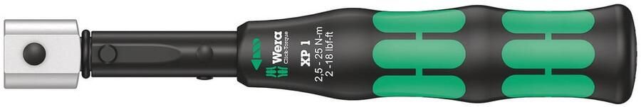 Wera Click-Torque XP 1 draaimomentsleutel met standaardinstellingen voor insteekgereedschappen 2 5-25 Nm 2 5 Nm 9x12 x 2 5 Nm x 2.5-25 Nm