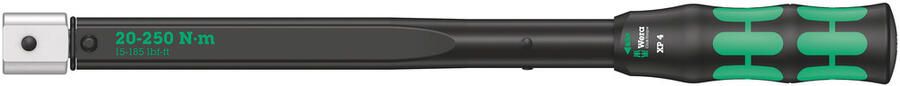 Wera Click-Torque XP 4 draaimomentsleutel met standaard instellingenvoor insteekgereedschappen 20-250 Nm 20 Nm 14x18 x 20 0 Nm x 20-250 Nm
