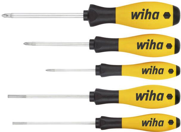 Wiha 302ESDHK501 Schroevendraaierset SoftFinish ESD sleufkop Phillips 5-delig 27252