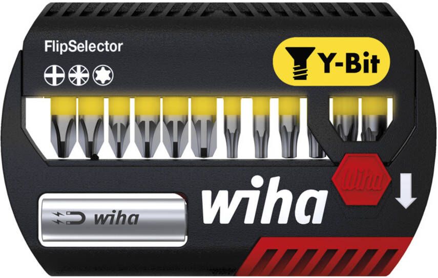 Wiha 41827 | Bitset FlipSelector | Y-bit | 25 mm | Phillips Pozidriv TORX | 1 4" | 14-delig