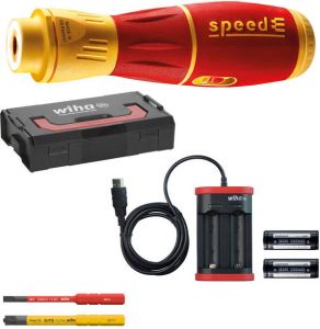 Wiha 44318 | E-schroevendraaier speedE II electric | 7-dlg | met slimBits | accu&apos;s en USB-oplader in L-Boxx Mini