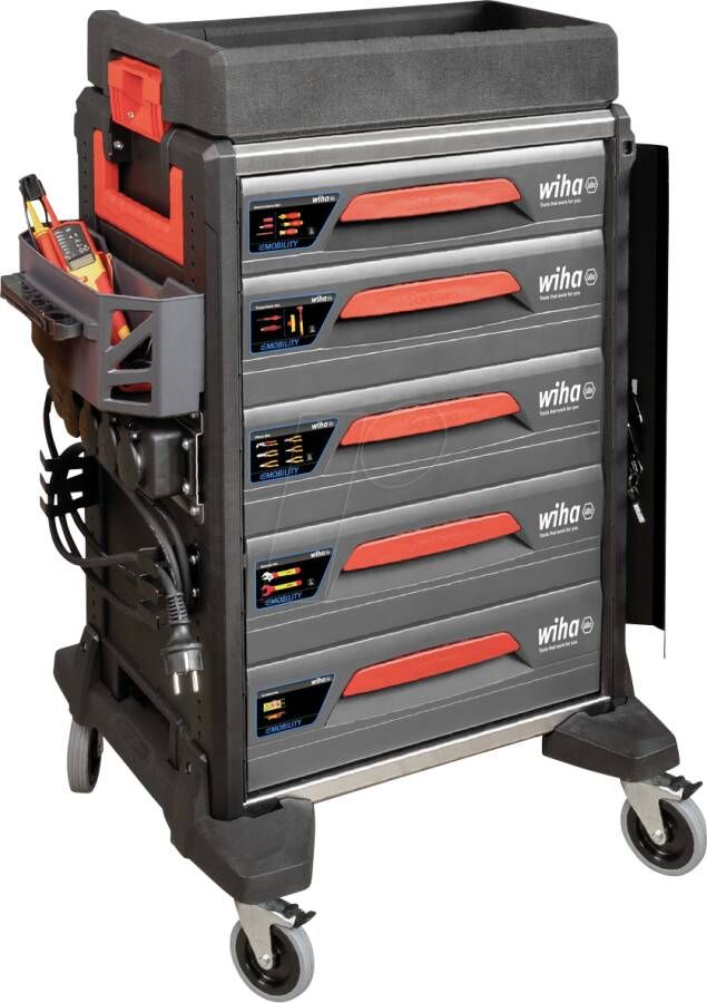 Wiha 930023402 Werkplaatswagen set eMobility 102-delig 45801