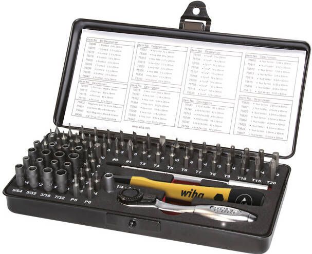 Wiha MicroBit-set ESD | assorti | 66-delig | incl. box 39971