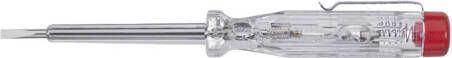 Wiha SB2553 Spanningszoeker 220-250 Volt sleufkop transparant met clip in blister 3.0 mm 32201