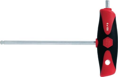 Wiha Stiftsleutel met dwarsgreep | sleutelwijdte 10 mm | klinglengte 200 mm | met dwarsstuk en kogelkop | 1 stuk 28377