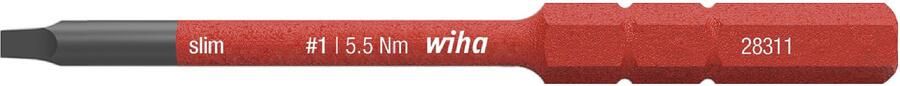Wiha Bit slimBit electric Binnenvierkant Robertson 1 x 75 mm 35510