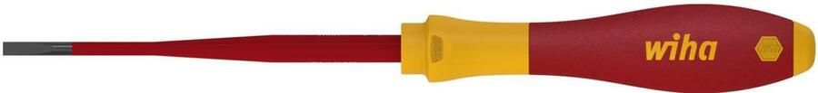 Wiha Schroevendraaier SoftFinish electric slimFix sleufkop 3 5 x 100 mm op blisterverpakking 39559