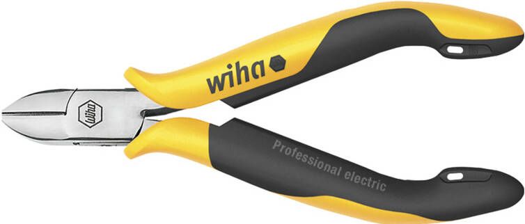 Wiha Zijkniptang Professional ESD brede halfronde kop met facet | 115mm 4 12" | Blisterverpakking 27448