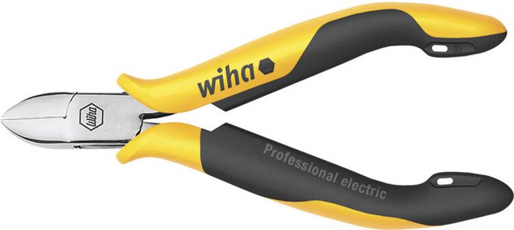 Wiha Zijkniptang Professional ESD brede halfronde kop met kleine facet | 115mm 4 12" | Blisterverpakking 27449