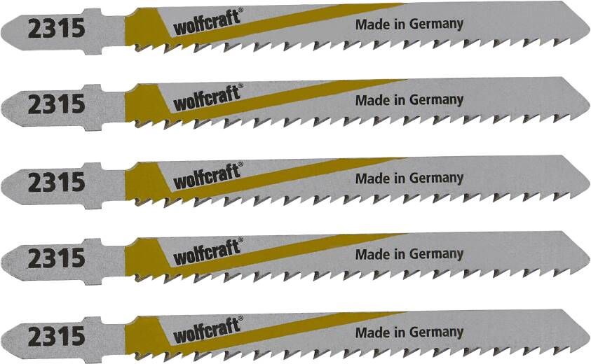 Wolfcraft Decoupeerzaagblad | HSS | L=100mm | T-Schaft | 5 stuks 2365000