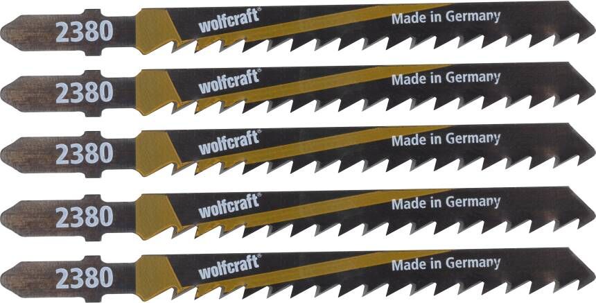 Wolfcraft Decoupeerzaagbladen | T-schacht | HCS | 100mm | 5 stuks 2650000