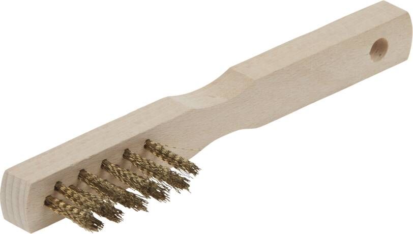 Wolfcraft Handdraadborstel | Messing | 3 rijen | 200mm | 1 stuk 2725000