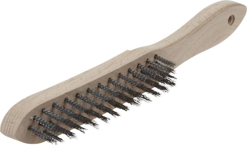 Wolfcraft Handdraadborstel | Staal | 4 rijen | Golf | 280mm | 1 stuk 2723000