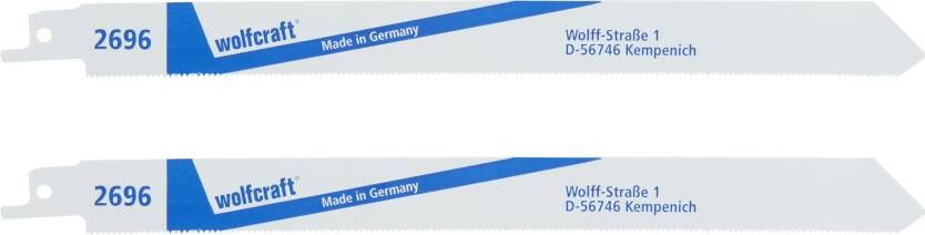 Wolfcraft Sabelzaagbladen | BiM | Fijne sneden | 150mm | 2 stuks 2696000