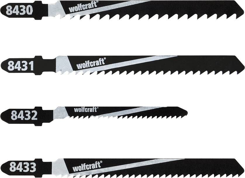 Wolfcraft Set Decoupeerzaagbladen | T-schacht | 10-delig | 1 set 8430000