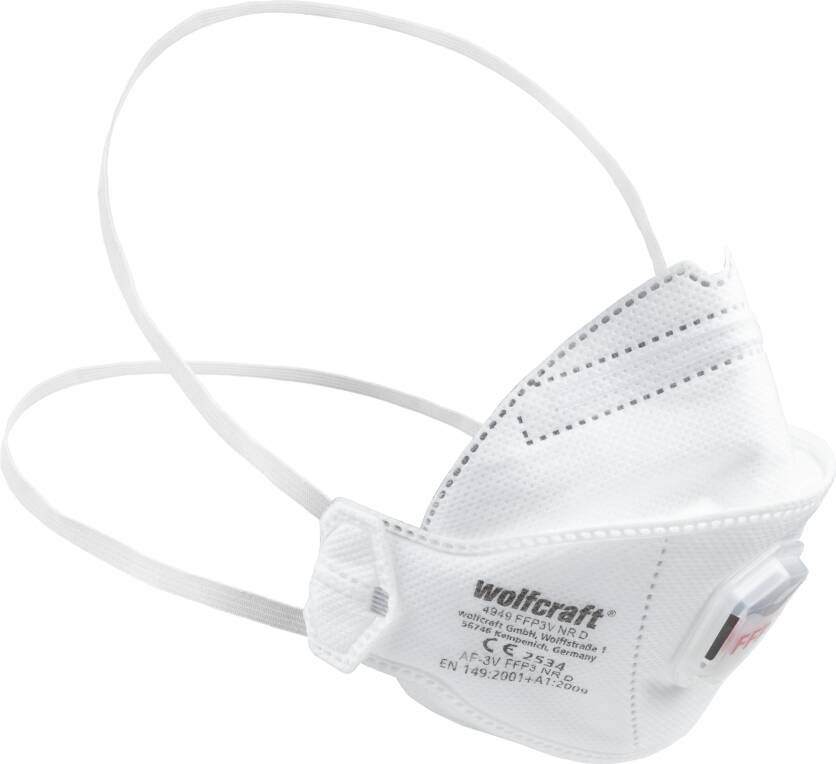 Wolfcraft Stofmaskers | Met ventiel | FFP3 | 2 stuks 4949000