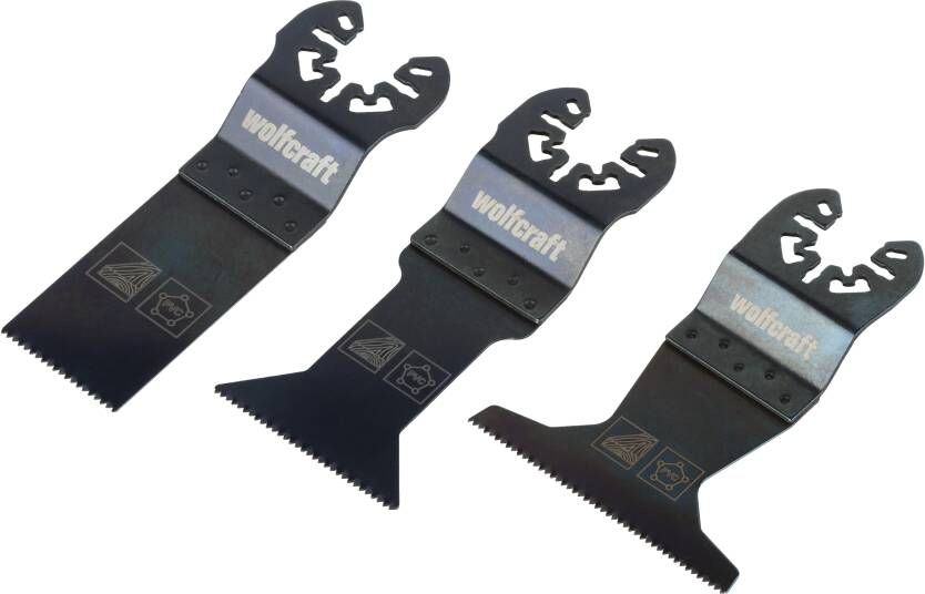 Wolfcraft Vibratiezagenset | Voor de droge montagebouw | "Standaard" | 3-delig | Universele centreerhals | 1 set 8490000