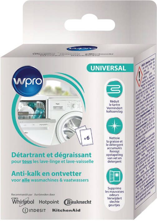 WPRO DES616 Ontkalker Vaatwasser Wasmachine 300 g | 1 stuks 484000008819